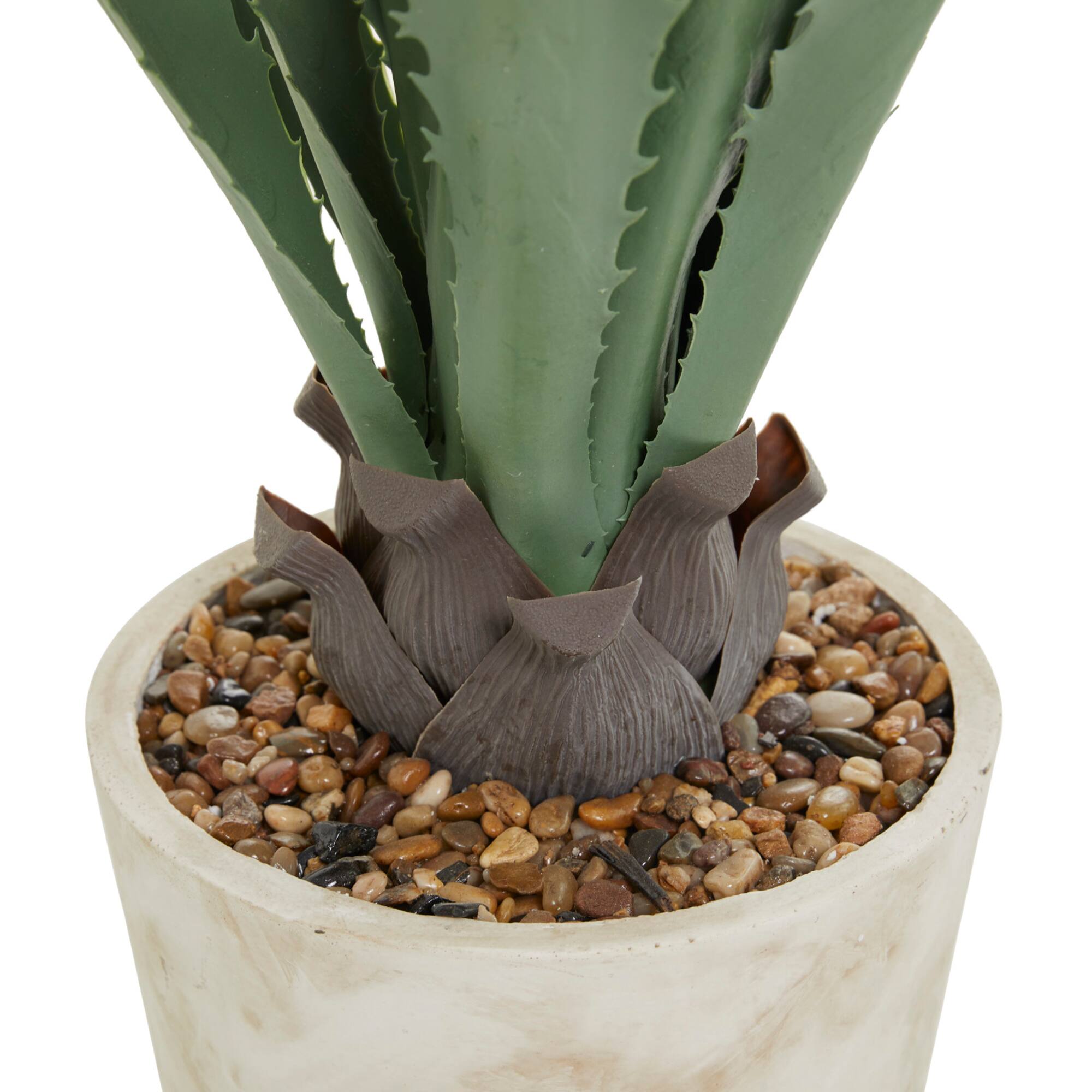 2.5ft. Potted Beige Plastic Contemporary Artificial Foliage